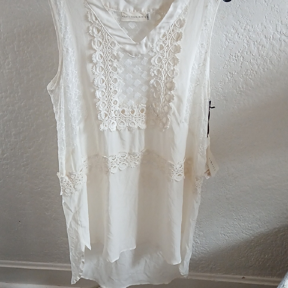 White Embellished Asymmetrical Blouse